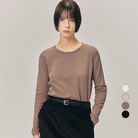 ELLE PARIS 여성용 고밀도 소프트 피치드 긴팔 티셔츠