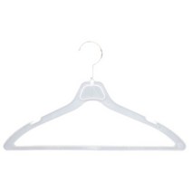 BXP 백/흑남철 심플 플라스틱 상의 옷걸이(100개 묶음)-화이트 블랙, 화이트, 100개묶음