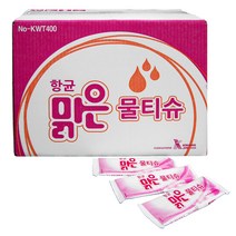 항균 맑은 물티슈, 400매, 1박스