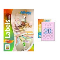 올바른 라벨지, 50매, AL420PP, 08_칼라라벨 / 연분홍 (레이저/잉크젯공용), AL420PP★(원형20칸) 50매