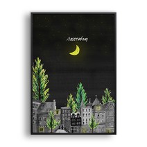 올뉴프레임 아트프린트 암스테르담, MDF 블랙