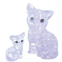 제루엘 흰 고양이 3D 크리스탈퍼즐 JR1266, 만 3세 이상, 49피스