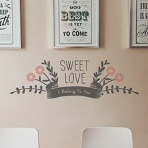 꿀밤 스윗러브 포인트스티커, 그레이 + 핑크