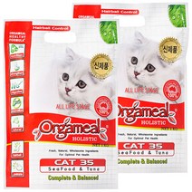 올가밀 홀리스틱 캣35 고양이 사료 씨푸드&참치, 생선, 1kg, 2개