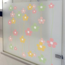 낭만창고 반투명 글라스 접착시트지, 꽃문양 패턴6