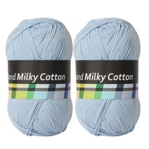 밀키코튼 뜨개실 2Ea, 23번 (연파랑), 1개