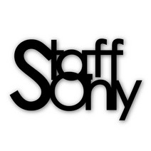 디자인신드롬 Staff only 문패/도어사인, 블랙