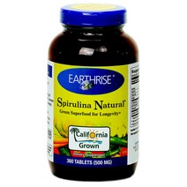 어스라이즈 스피룰리나 내추럴 500mg 타블렛, 360개입, 1개