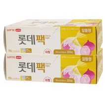 롯데이라이프 위생팩 알뜰형 대 30 cm x 40, 2개