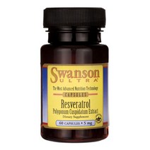Swanson 울트라 레스베라트롤 5mg 캡슐, 60개입, 1개