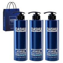 다슈 데일리 한방 두피 골드 탈모증상 완화샴푸 시트러스향 헤어 선물세트 + 쇼핑백, 500ml, 3개