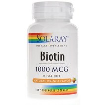 솔라레이 비오틴 1000mcg 오렌지 서브링걸 로젠지 무설탕, 100개입, 1개