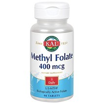 Kal 메틸 폴레이트 400mcg 타블렛, 90개입, 1개, 90정