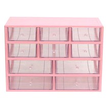 하라코리아 4단 10칸 다용도정리함 MB-4DP-10 41.2 x 21.7 x 30 cm, 핑크, 1개