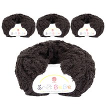 연일섬유 소프트베베 극세사 뜨개실 4p, 37 먹색