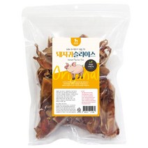 웁스 반려견용 슬라이스 오리지널 간식 500g, 돼지귀, 1개
