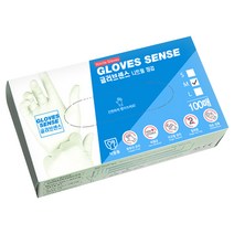 글러브센스 니트릴 장갑 M 화이트, 100개, 1개