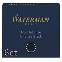 워터맨 스탠다드 만년필 잉크 카트리지, 흑색, 6개입