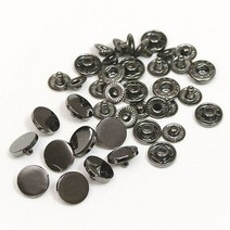 탭 스프링 도트 단추 13 mm, 흑니켈, 2팩