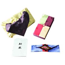 팔복상회 골드양면보자기 현금 예단 세트 신랑 봉채 4색함 + 예단보 청색 + 예단 서식지, 혼합색상, 1세트