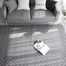 데코뷰 모던 헤링본 양면쿠션 놀이방매트, 차콜 + 백아이보리