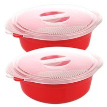 이지앤프리 맛쿡 라면용기 1L 레드, 1개