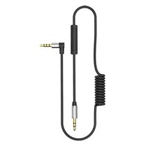 벤션 3.5mm AUX 음향 케이블 03-b.핸즈프리AUX케이블/1.5m(코일직선길이), 04-b.핸즈프리AUX케이블/1.5m(코일직선길이), 블랙