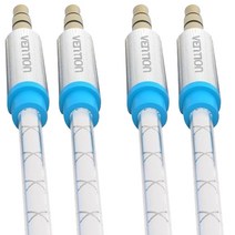 벤션 3.5mm 아쿠아 디자인 AUX 음향 케이블 1m, White