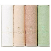 피에르가르뎅 오가닉 뱀부 타월, 아이보리, 베이지, 브라운, 초록, 4매