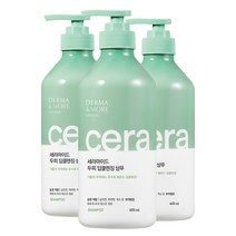 더마앤모어 세라마이드 샴푸, 600ml, 3개