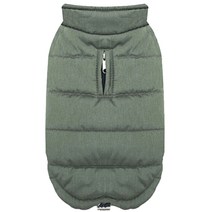 퍼피엔젤 반려견 멜란지 패딩 베스트, Green