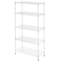 코멧 메탈 선반 5단 740 x 340 x 1500mm, 화이트