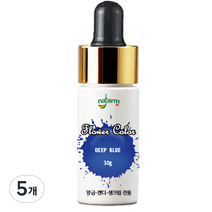 내팜 플라워 아이싱칼라, 5개, 딥블루, 30g