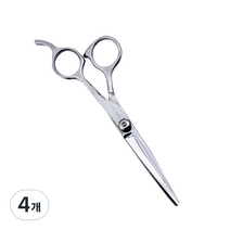 박준뷰티랩 프리미엄 홈케어 헤어 미용가위 16cm, 실버, 4개