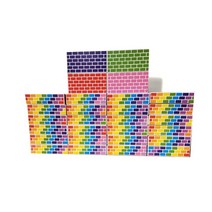 키즈비전 무지개 종이 벽돌블록 50p, 혼합 색상