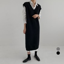 바블링브룩 여성용 소프트 니트 조끼 롱 원피스