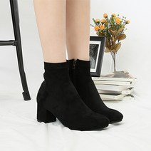 여성용 놀런 중간굽 스웨이드 앵클부츠