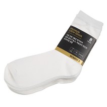 베이스알파에센셜 여성용 프리미엄 무지 중목 양말 8켤레
