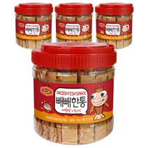 머거본 빼빼한통 매운맛 어포스낵, 120g, 4개입