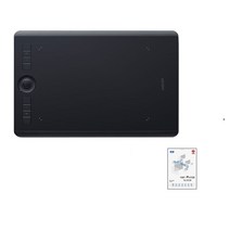 와콤 인튜어스프로 타블렛 중형 + 액정보호필름 세트, 검정색(타블렛), PTH-660(타블렛)