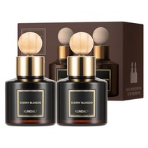 쿤달 퍼퓸 차량용 디퓨저 75ml 2개 + 우드볼스틱 2개, 체리블라썸향, 1세트