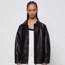 레이디볼륨 여성용 레더 오버핏 점퍼 9042