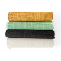 나비손길 린넨 7수 혼방 대폭 원단 1/4마 세트, 화이트, 블랙, 골드브라운, 애플민트