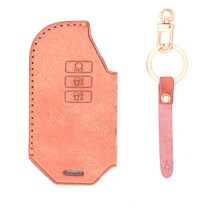 차모아 가죽 스마트키케이스 K5 DL3 쏘렌토MQ4 카니발KA4, 베이비핑크+로즈골드사틴, MK107