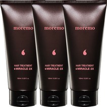 모레모 미라클 2X 단백질 헤어팩 극손상 트리트먼트, 180ml, 3개