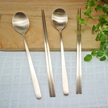 오부자 방짜유기 민자 2인수저세트, 1세트, 숟가락 2p   젓가락 2p