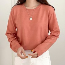 아모르데이 여성용 포멀핏 라운드 리퓨 라운 니트