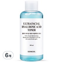 시드물 울트라 페이셜 모이스처라이징 저분자 히알루론산 토너, 6개, 300ml