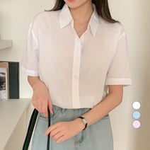 베러스윗 여성용 컬러 코튼 반팔 셔츠