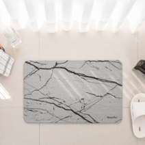 모던홀릭 규조토 발매트 단면프린팅, 마블 다크그레이